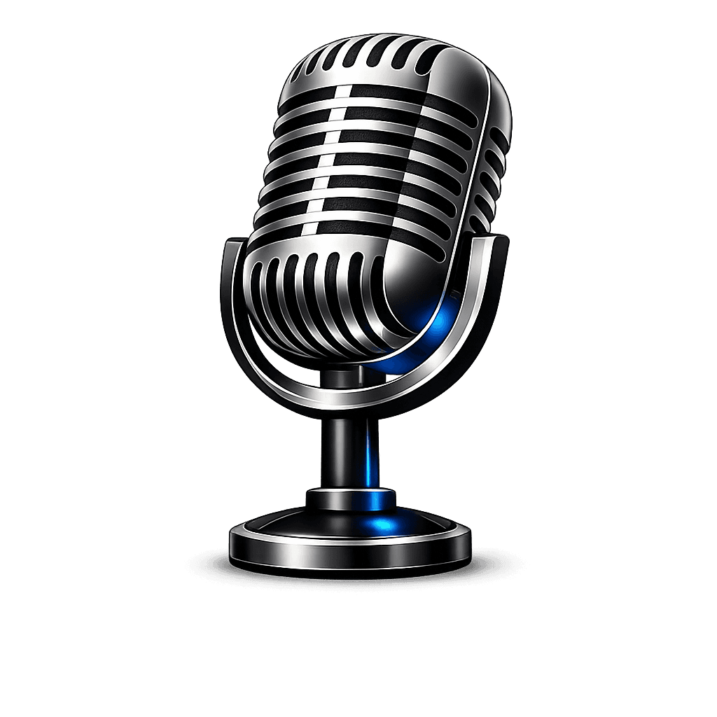 Voice — chrome microphone logo